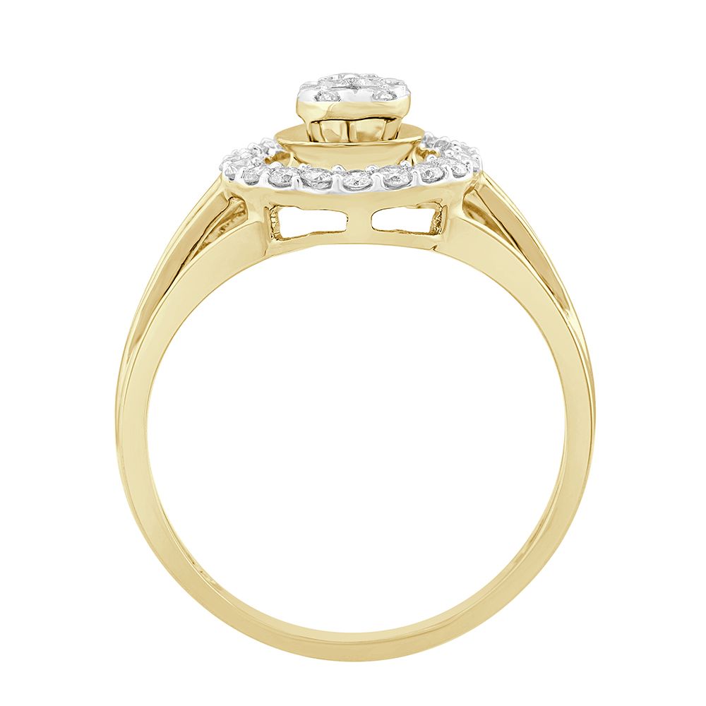 Teardrop Design Rose Gold Ring-Rings-ORG22198