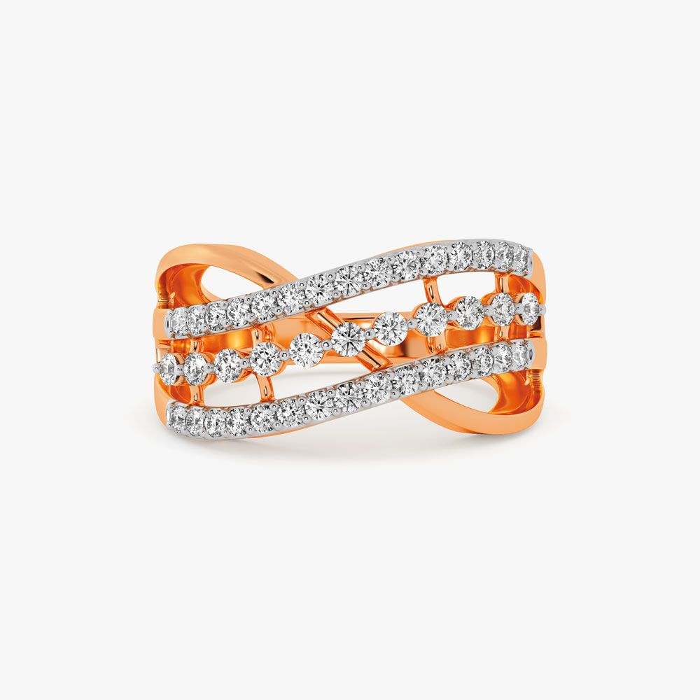 Diamond Lined Exquisite Ring-Rings-ORG22201