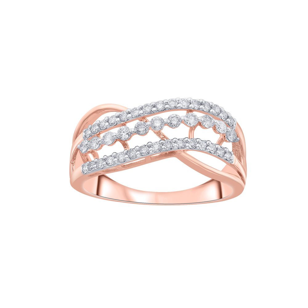 Diamond Lined Exquisite Ring-Rings-ORG22201