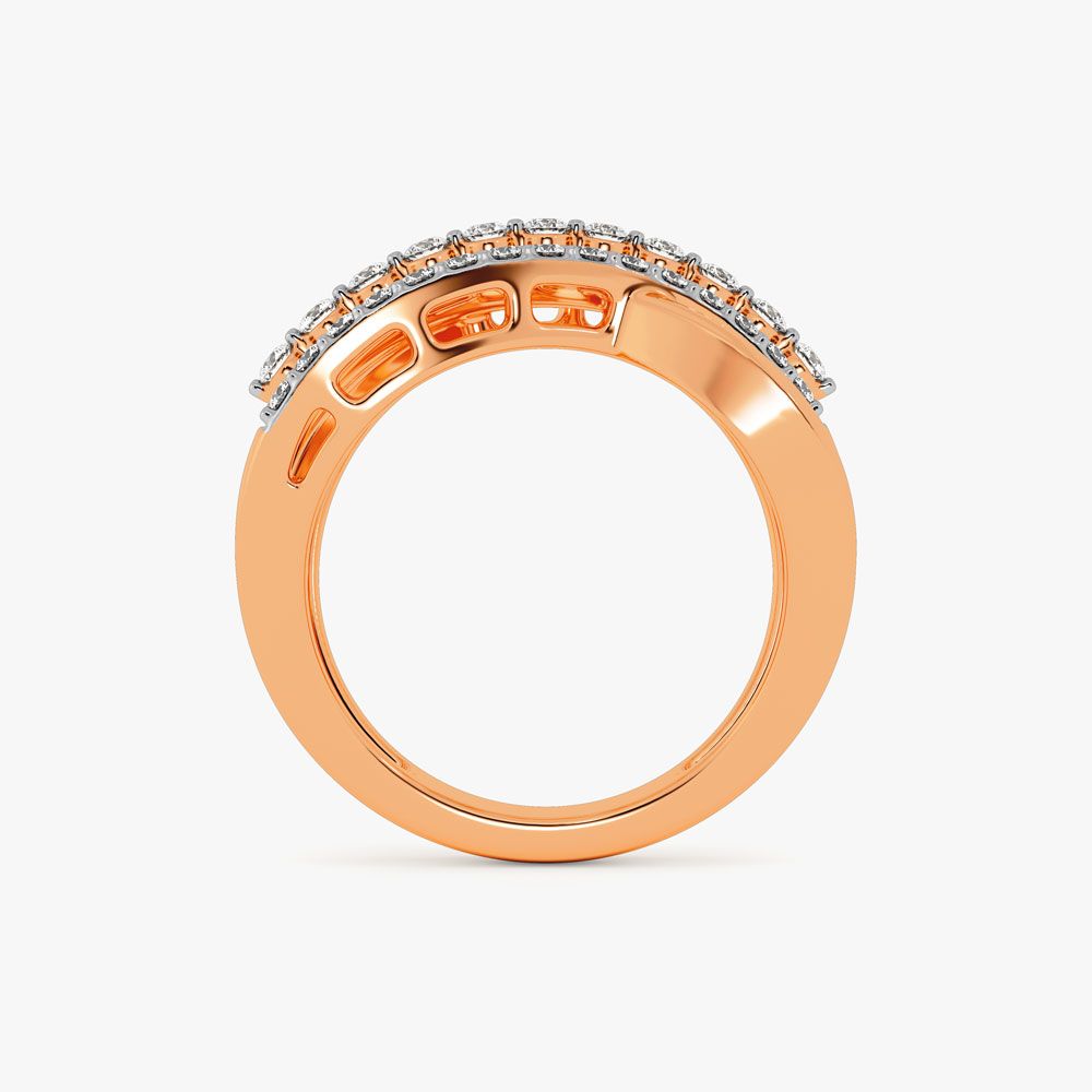 Diamond Lined Exquisite Ring-Rings-ORG22201