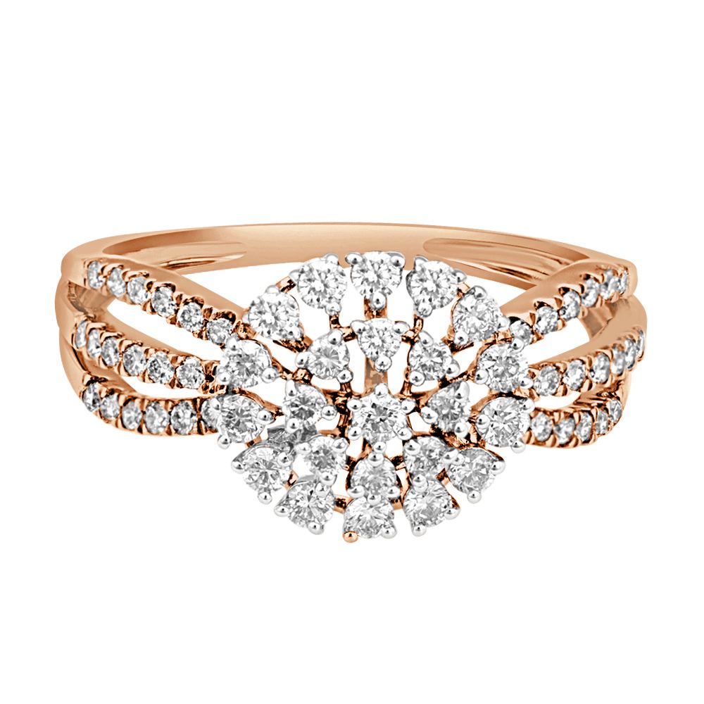 Round Ring in 14KT Rose Gold-Rings-ORG22205