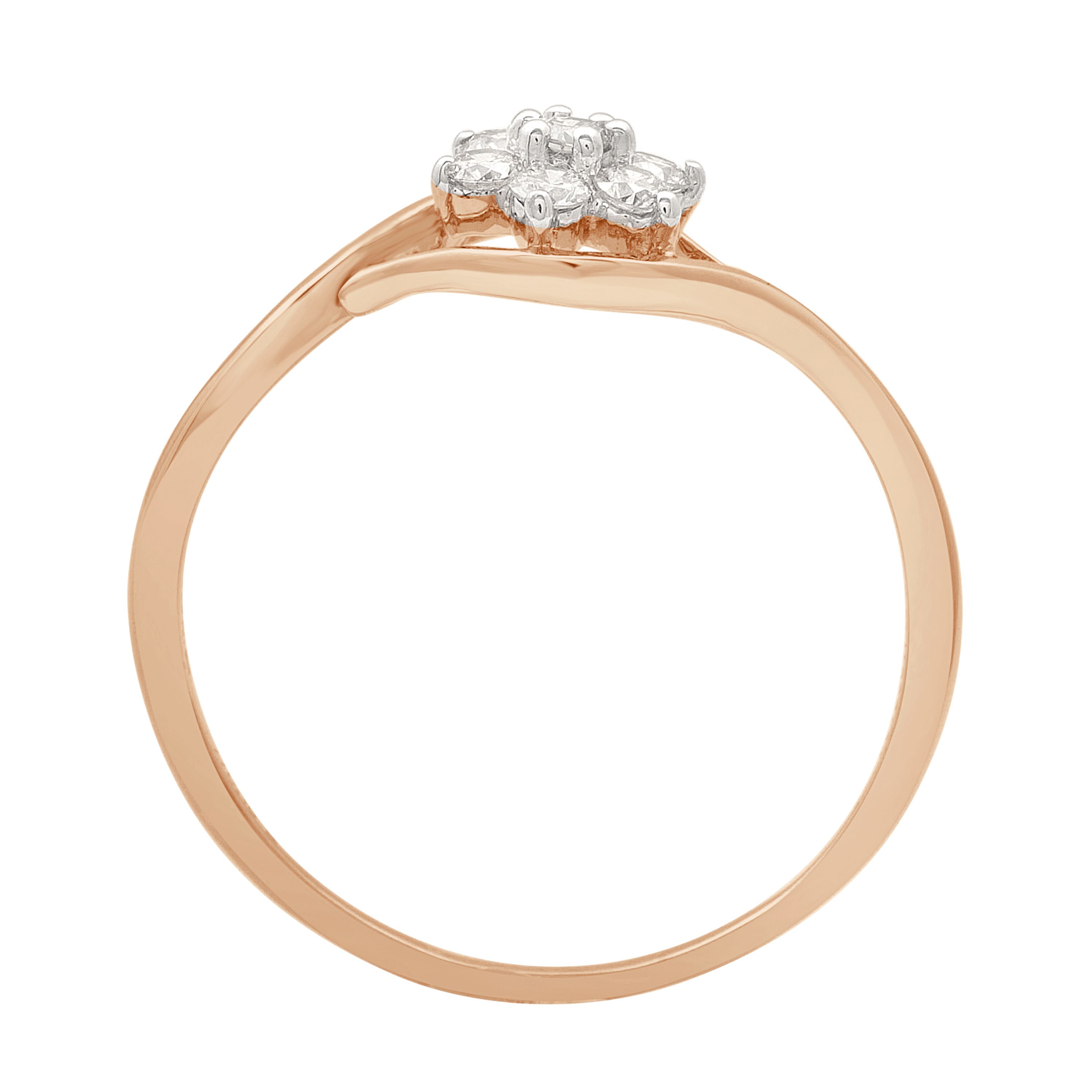 Diamond Studded Floral Ring-Rings-ORG22213