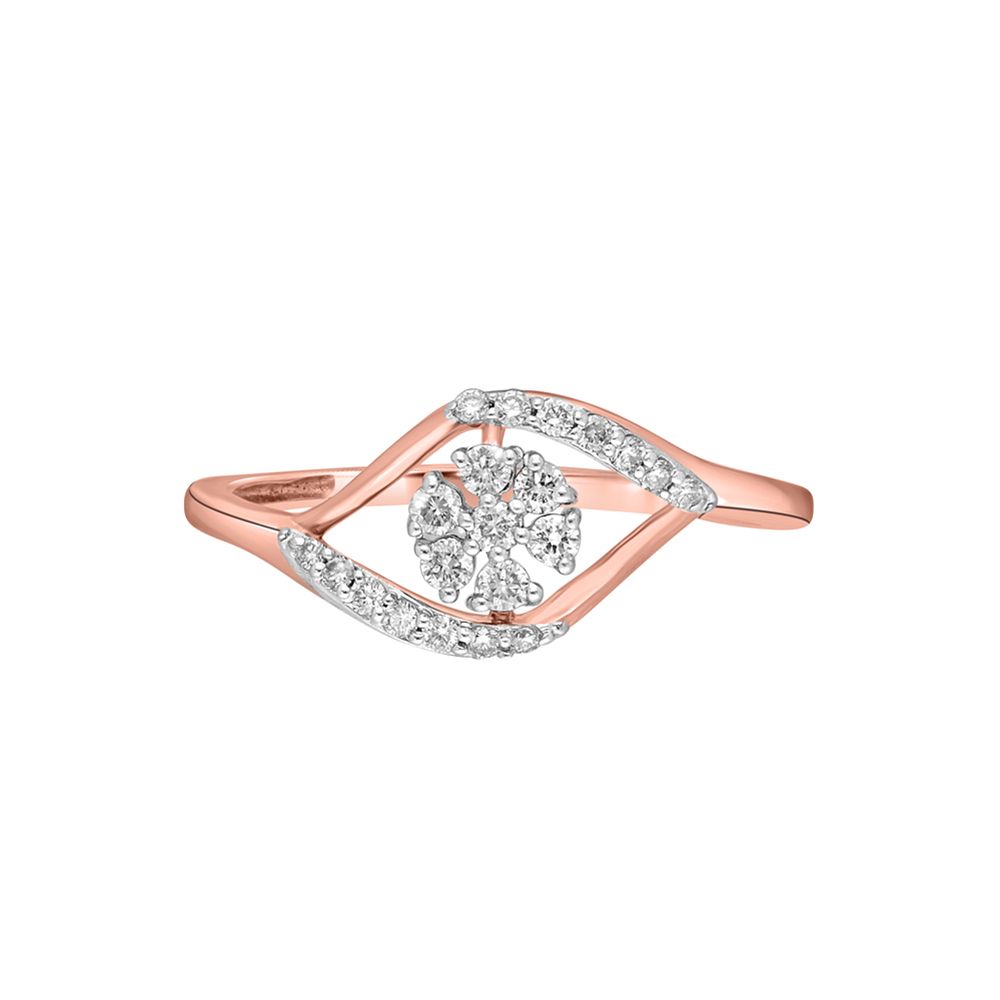 Dazzling Diamond Ring in Rose Gold-Rings-ORG22219