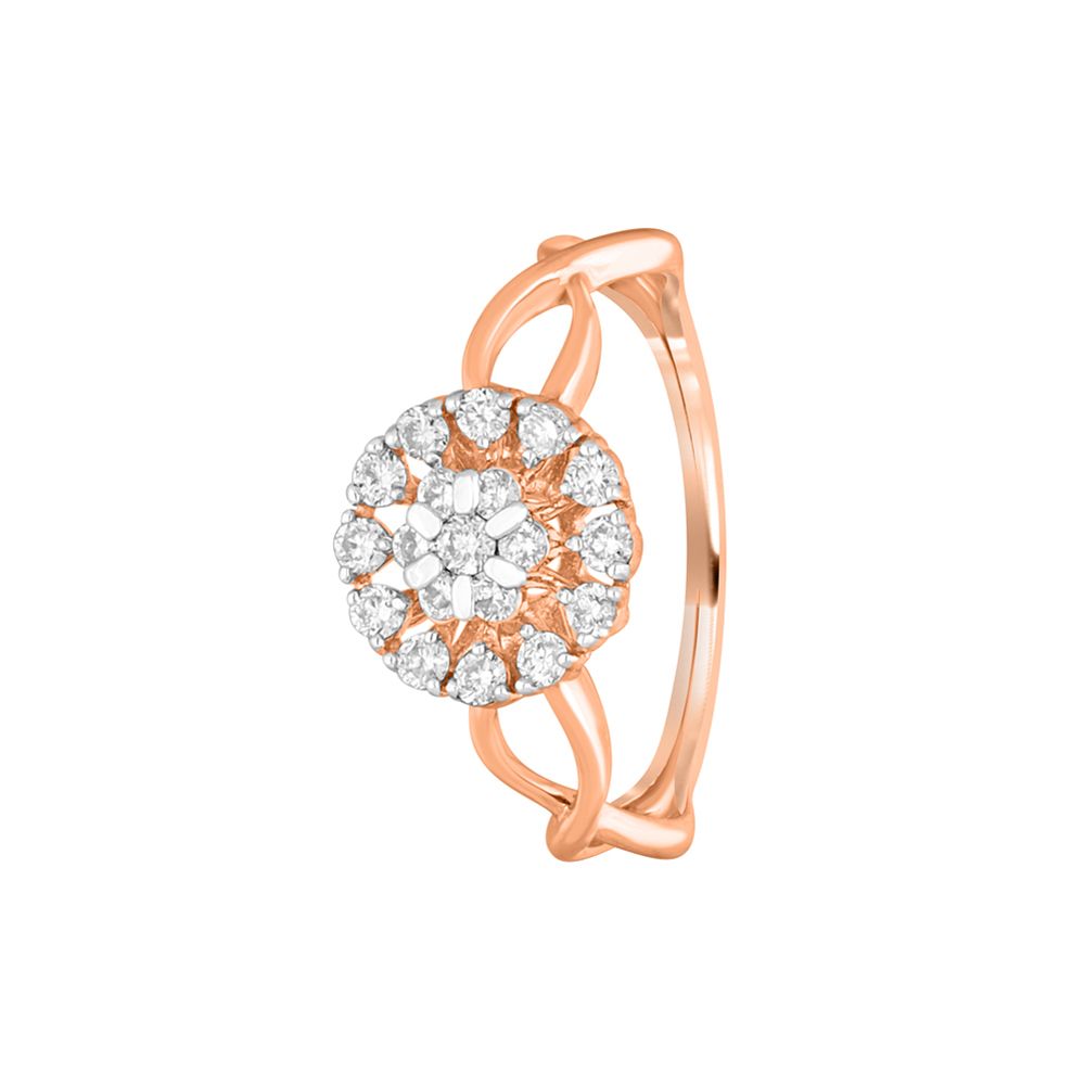 Delicate Twisted Rose Gold Ring-Rings-ORG22224