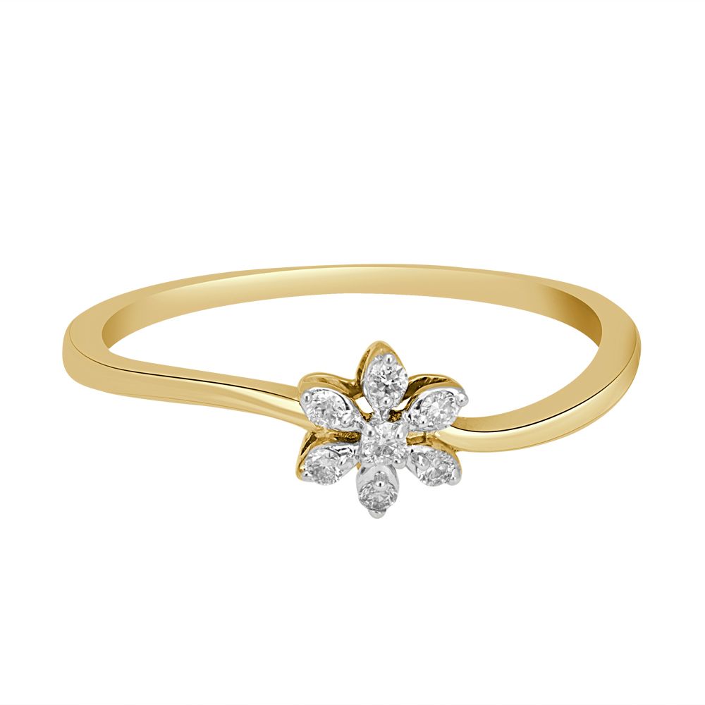 Floral 14KT Rose Gold Ring-Rings-ORG22228