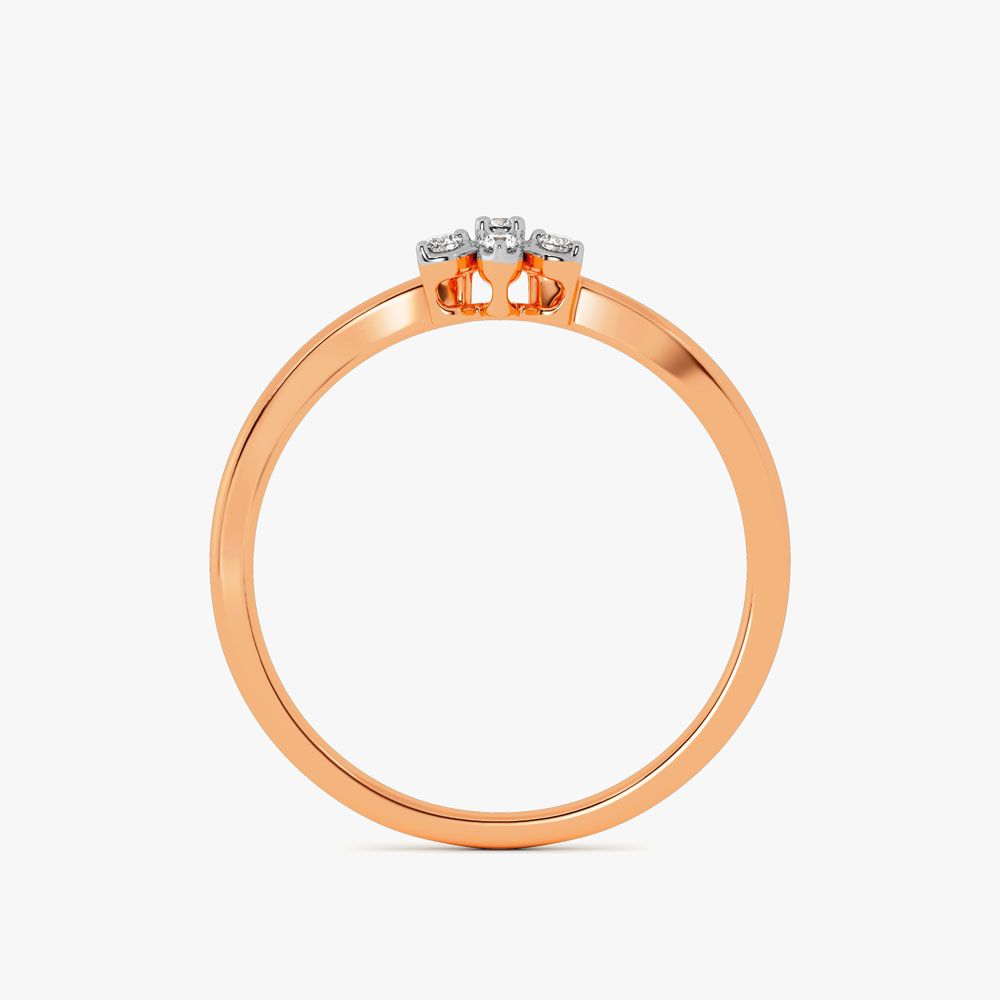 Floral 14KT Rose Gold Ring-Rings-ORG22228