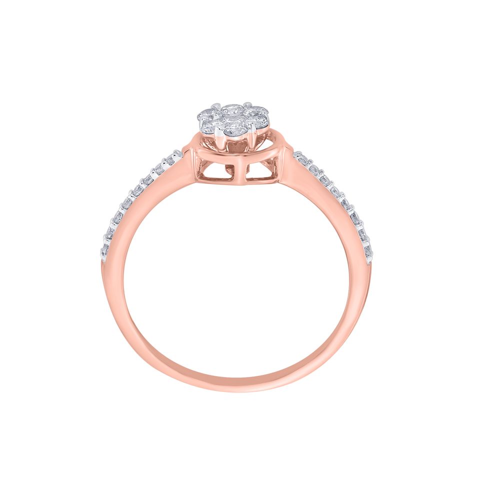 Catchy Diamond Ring in 14KT Rose Gold-Rings-ORG22229