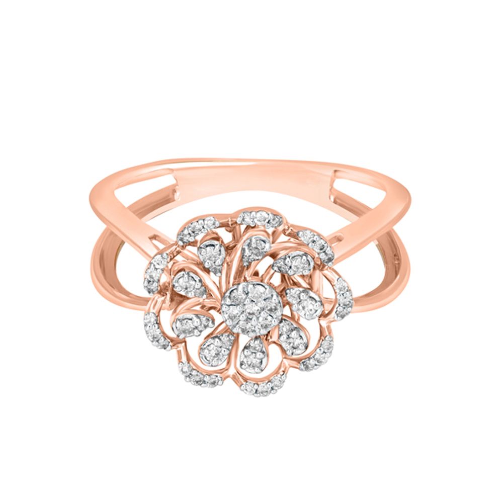 Dazzling Diamond and Rose Gold Ring-Rings-ORG22231