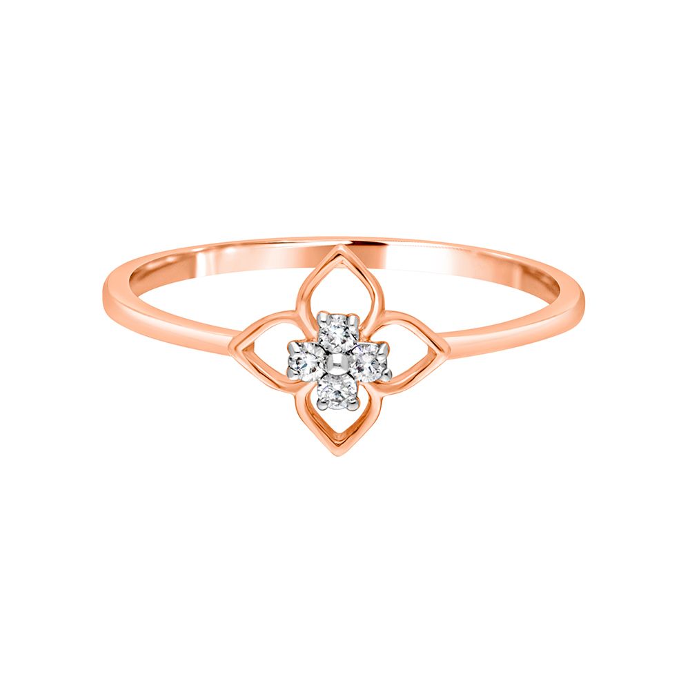 4-leaf Clover Diamond Ring-Rings-ORG22234