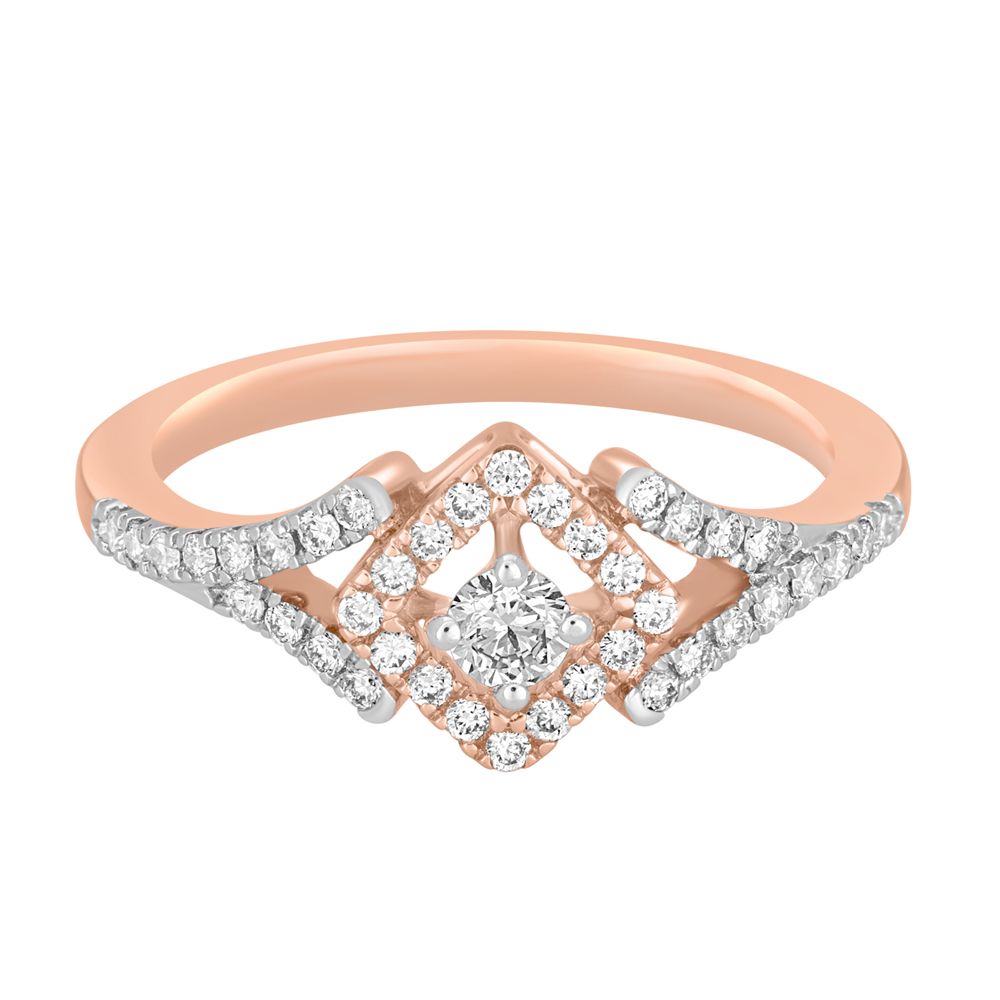 Bejewelled Rose Gold Ring-Rings-ORG22279