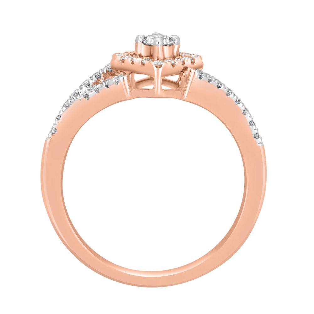 Bejewelled Rose Gold Ring-Rings-ORG22279