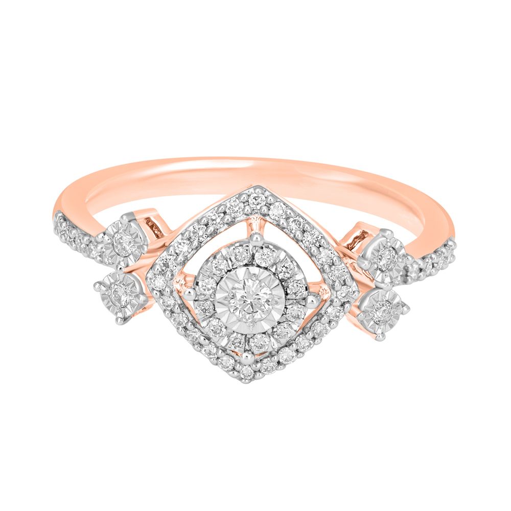 Intricate 14KT Rose Gold Finger Ring-Rings-ORG22280-D900XFC