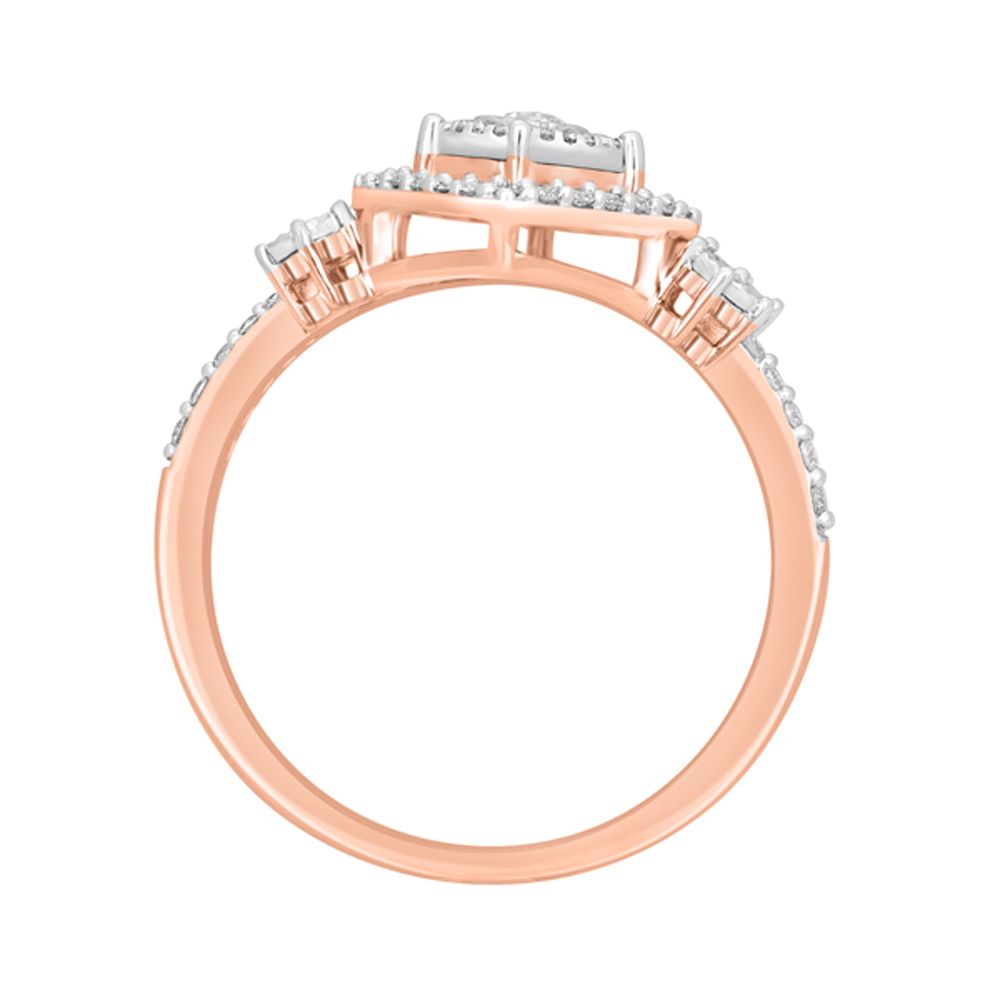 Intricate 14KT Rose Gold Finger Ring-Rings-ORG22280-D900XFC