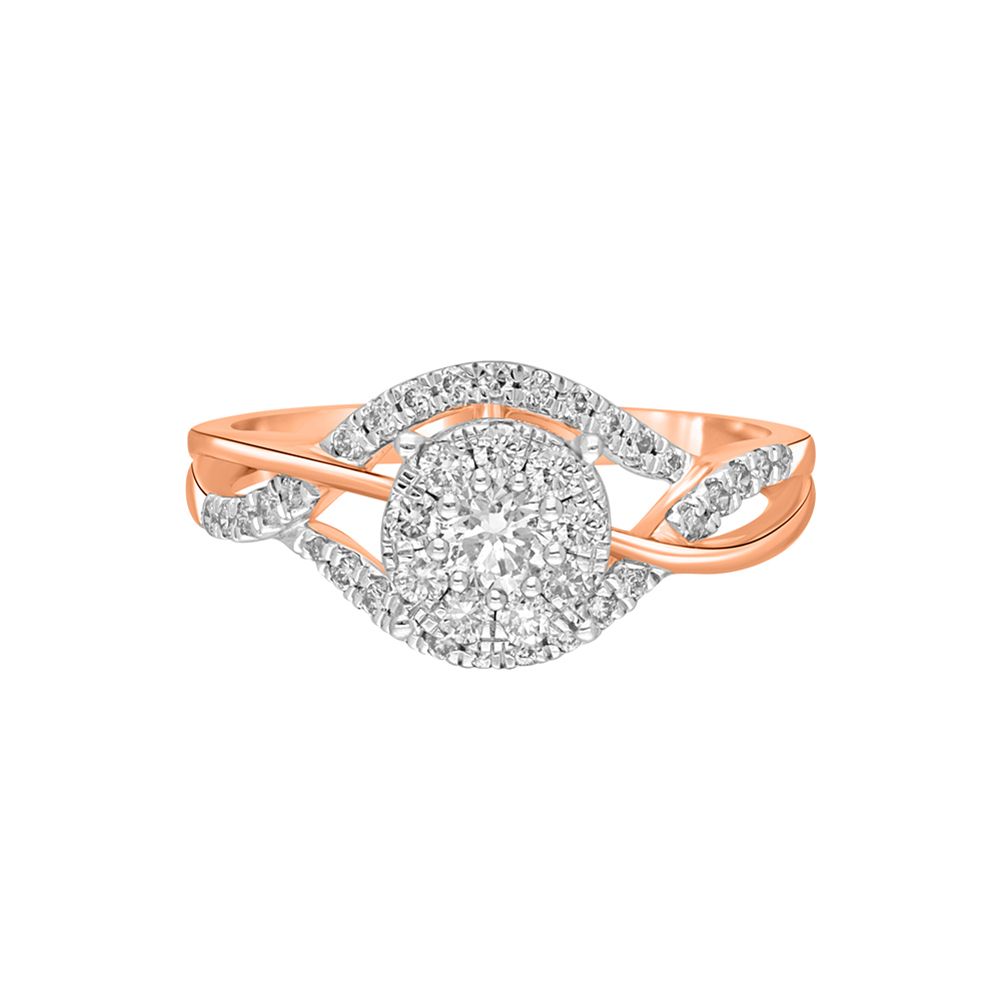 Elegant 14KT Rose Gold Ring-Rings-ORG22284