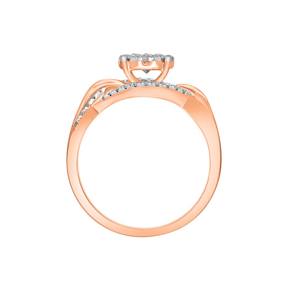 Elegant 14KT Rose Gold Ring-Rings-ORG22284