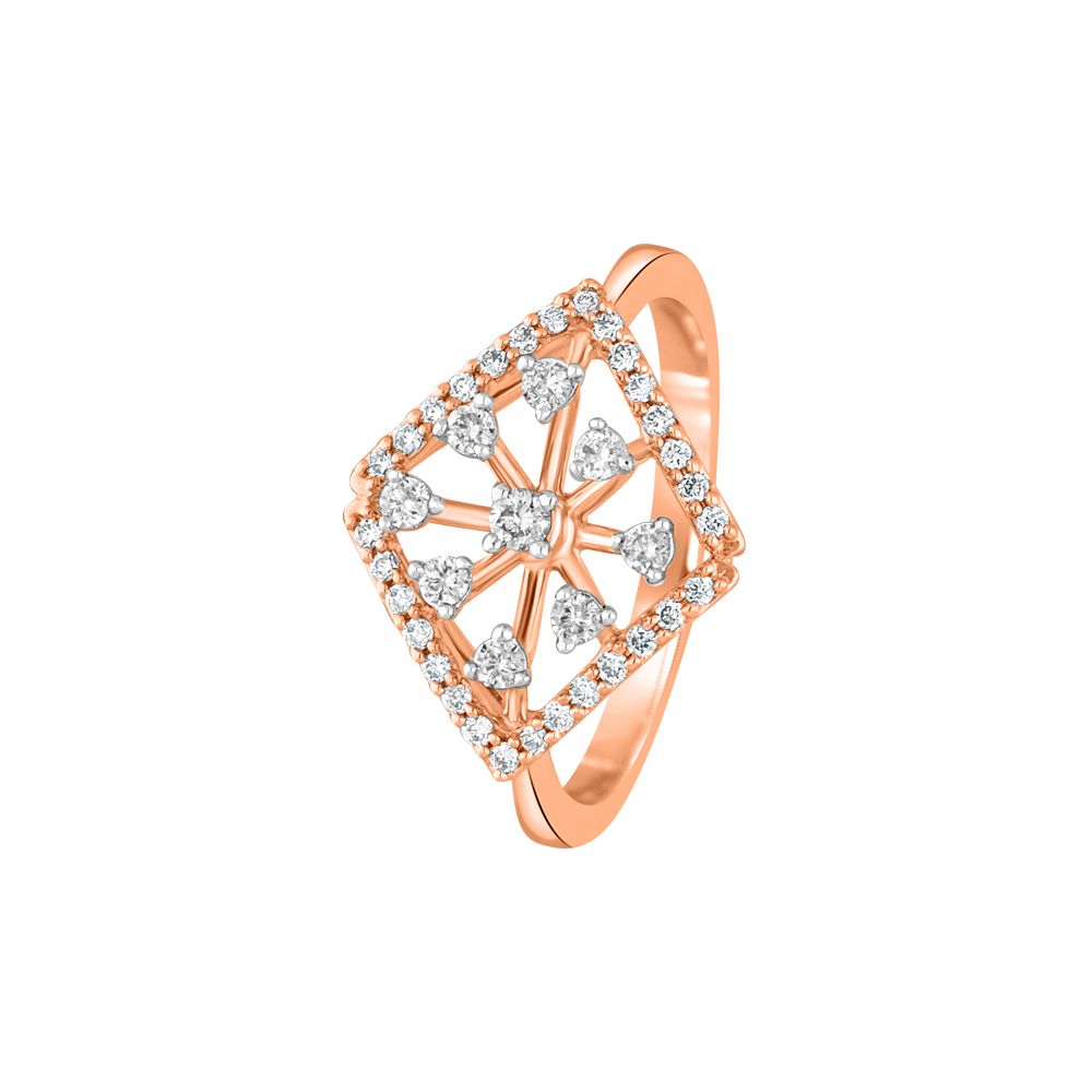 Geometric Design Diamond Ring-Rings-ORG22291