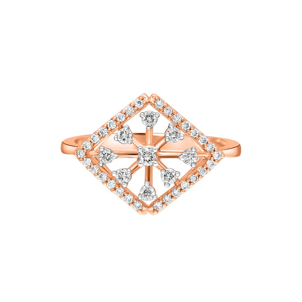 Geometric Design Diamond Ring-Rings-ORG22291