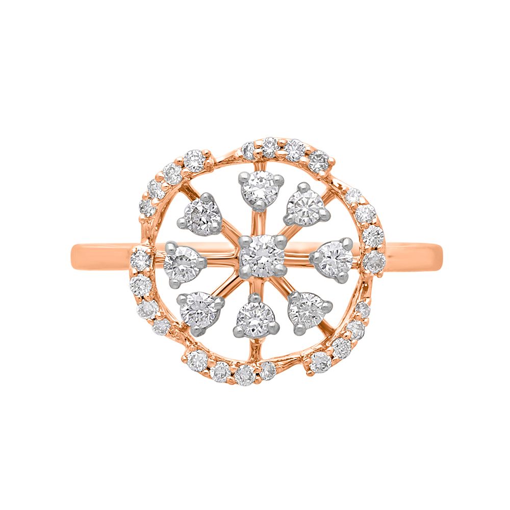 Floral Rose Gold Ring-Rings-ORG22298