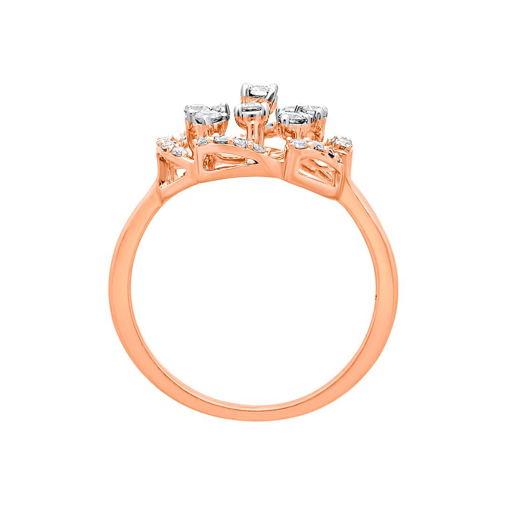 Floral Rose Gold Ring-Rings-ORG22298