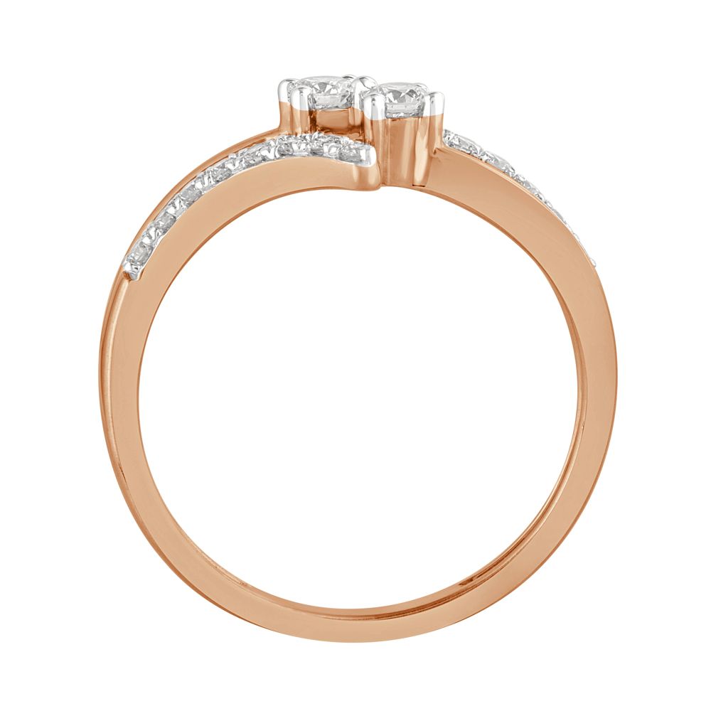 Timeless Rose Gold Diamond Finger Ring-Rings-ORG22305