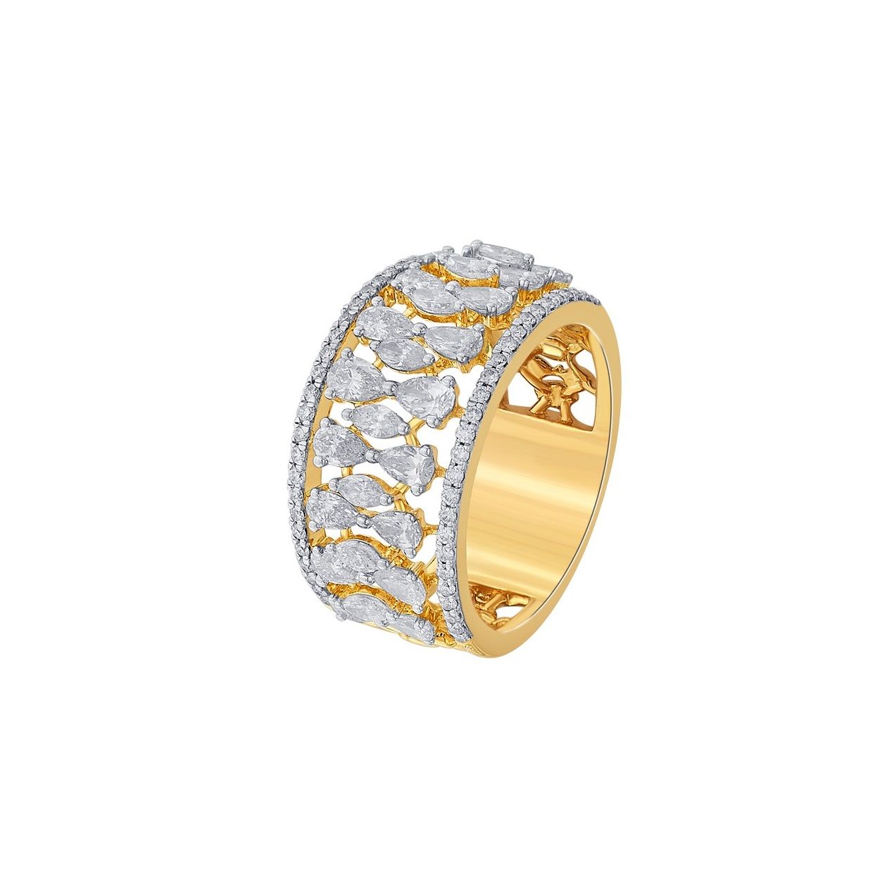 Stylish Diamond Finger Ring-Rings-ORG22318