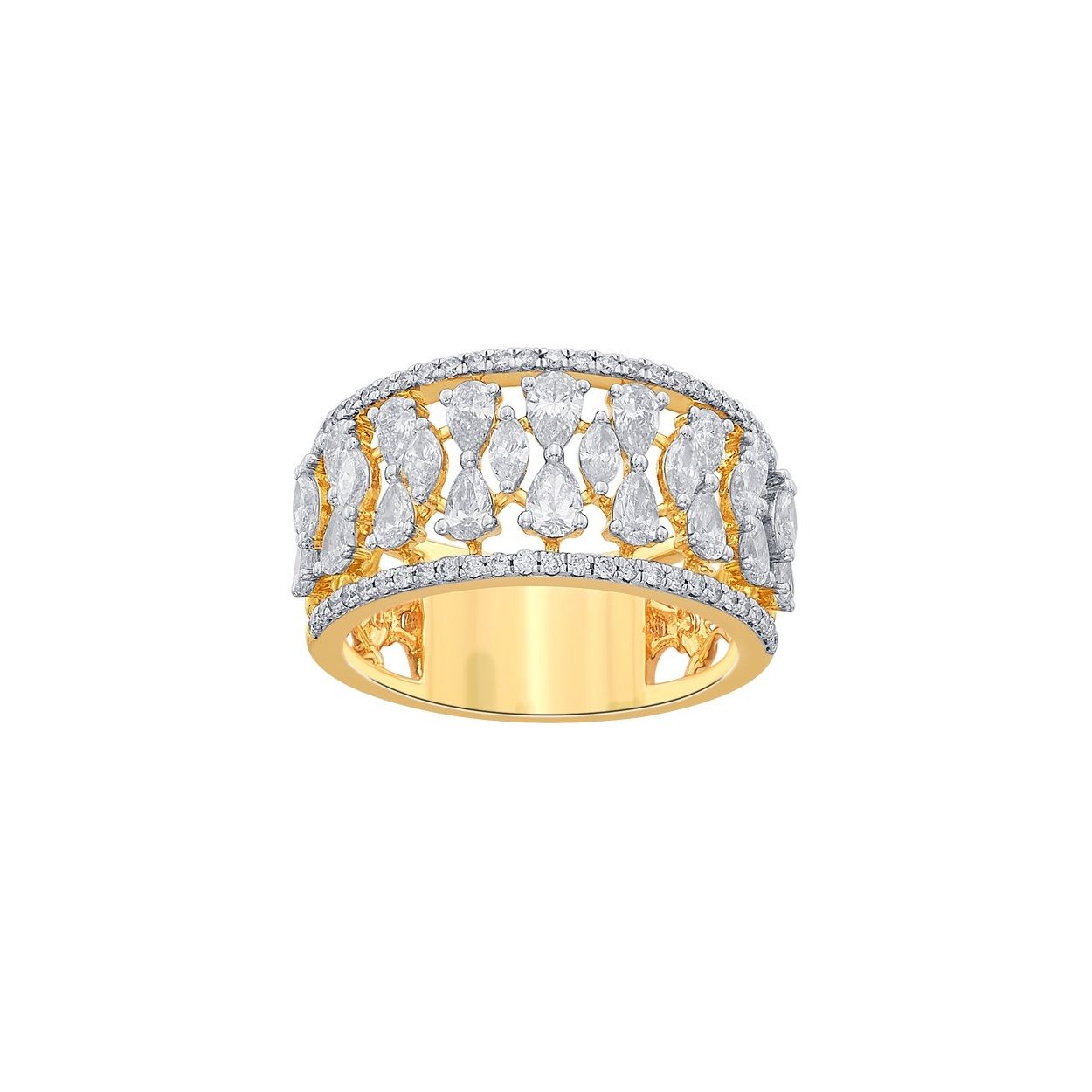 Stylish Diamond Finger Ring-Rings-ORG22318