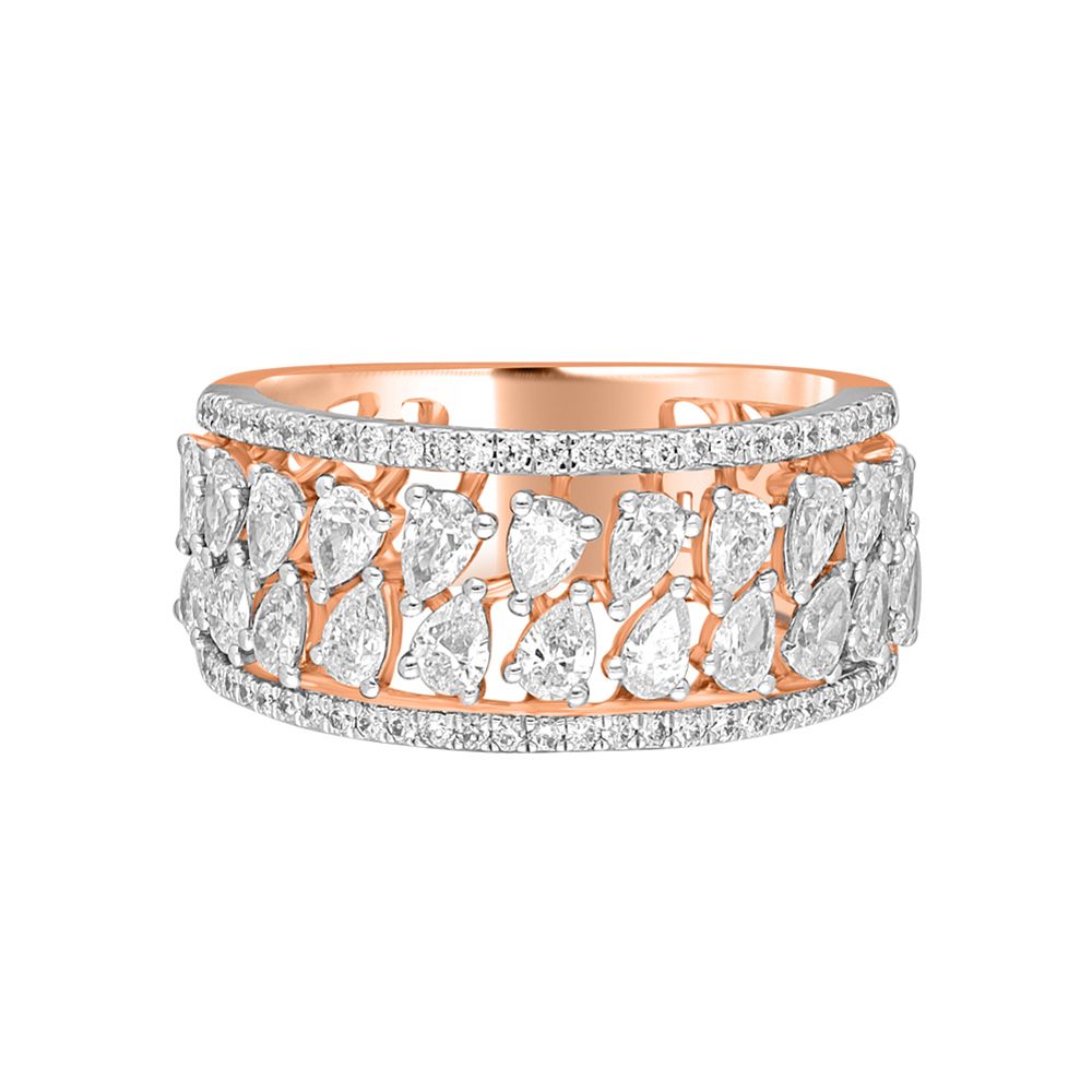 Pretty 18KT Rose Gold Finger Ring-Rings-ORG22322