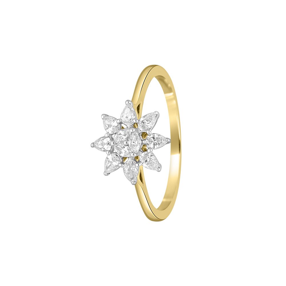 Delicate Floral Diamond Ring-Rings-ORG22329