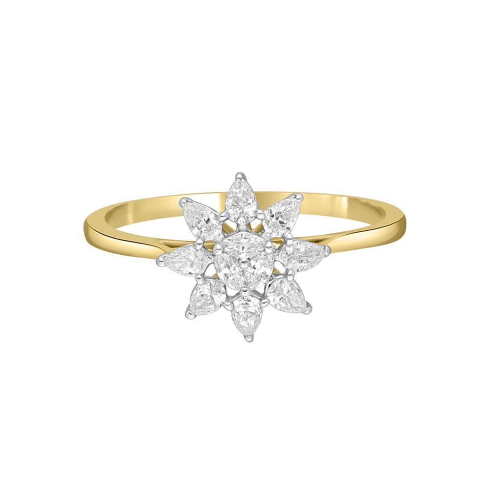 Delicate Floral Diamond Ring-Rings-ORG22329