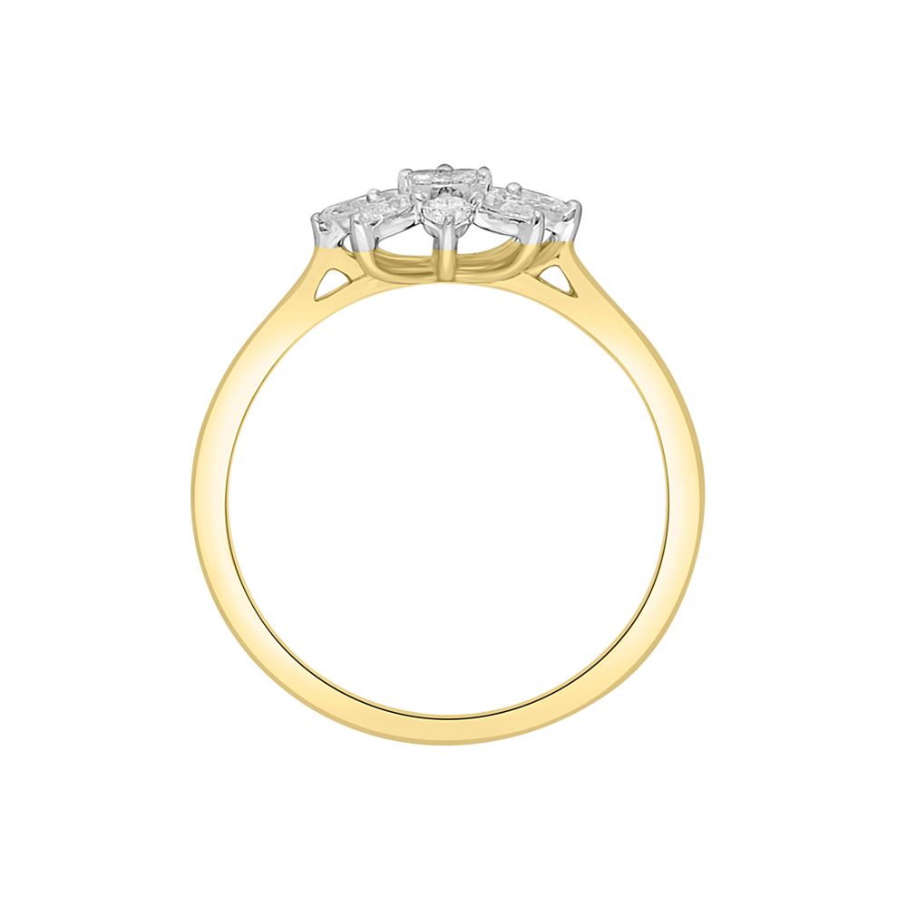 Delicate Floral Diamond Ring-Rings-ORG22329