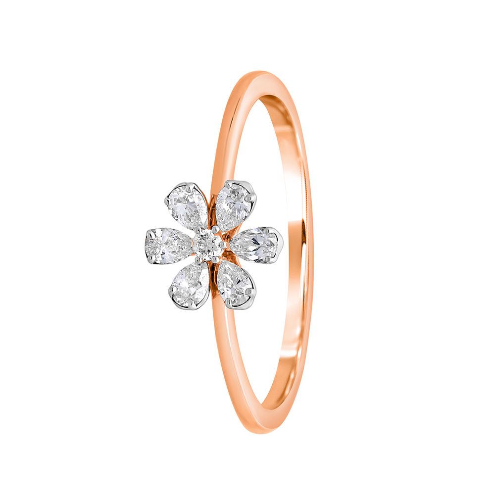 Exquisite Diamond Finger Ring in Rose Gold-Rings-ORG22330