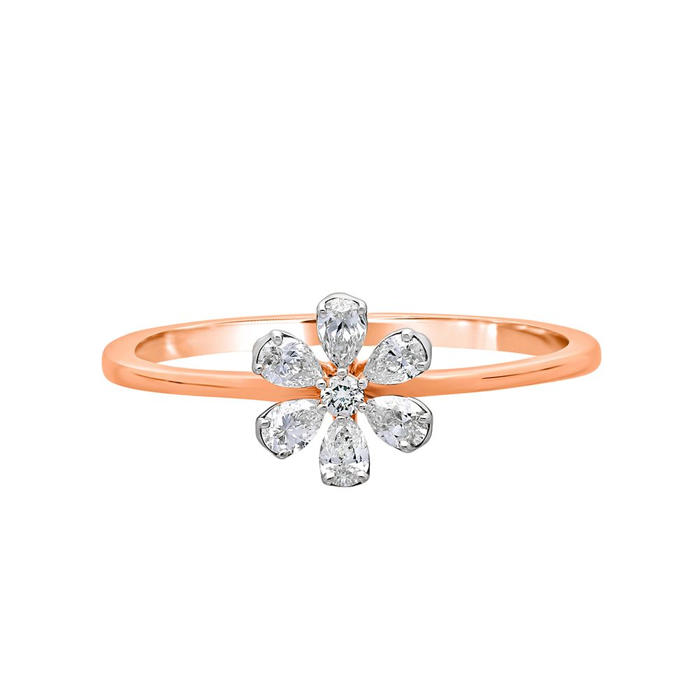 Exquisite Diamond Finger Ring in Rose Gold-Rings-ORG22330