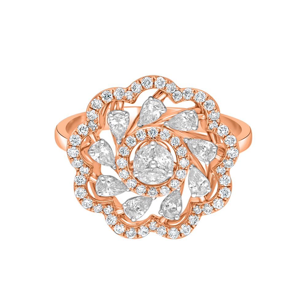 Versatile Floral Diamond Ring-Rings-ORG22333