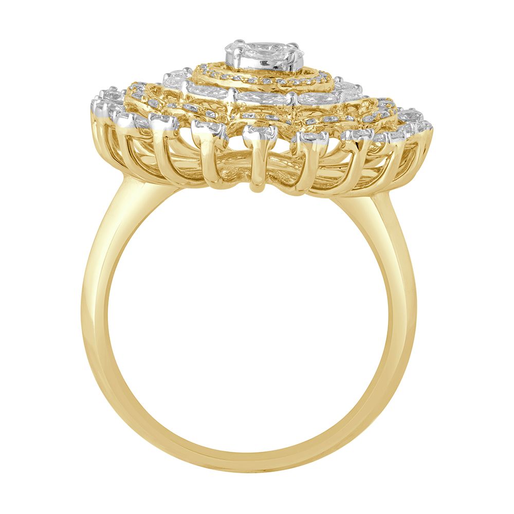 Floral Finger Ring in Rose Gold-Rings-ORG22336