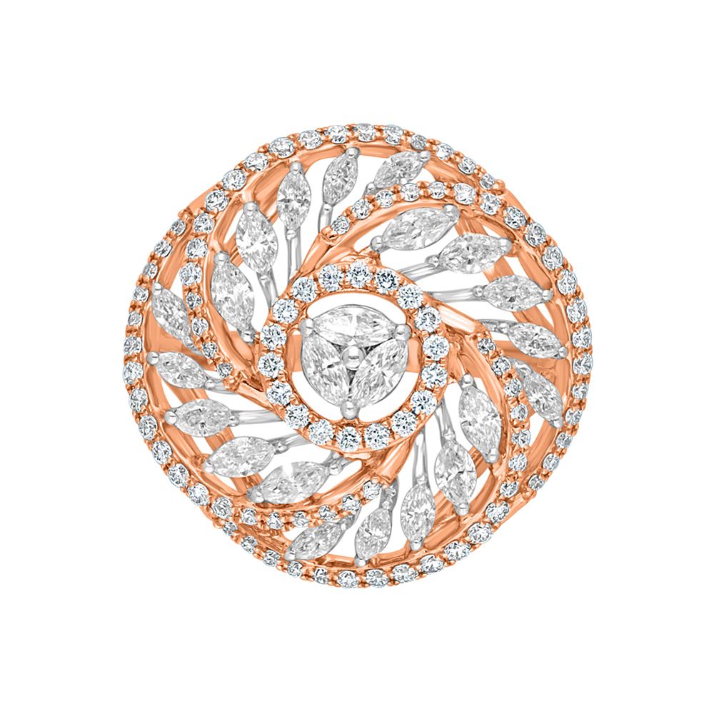 Shell Design Diamond Ring-Rings-ORG22337