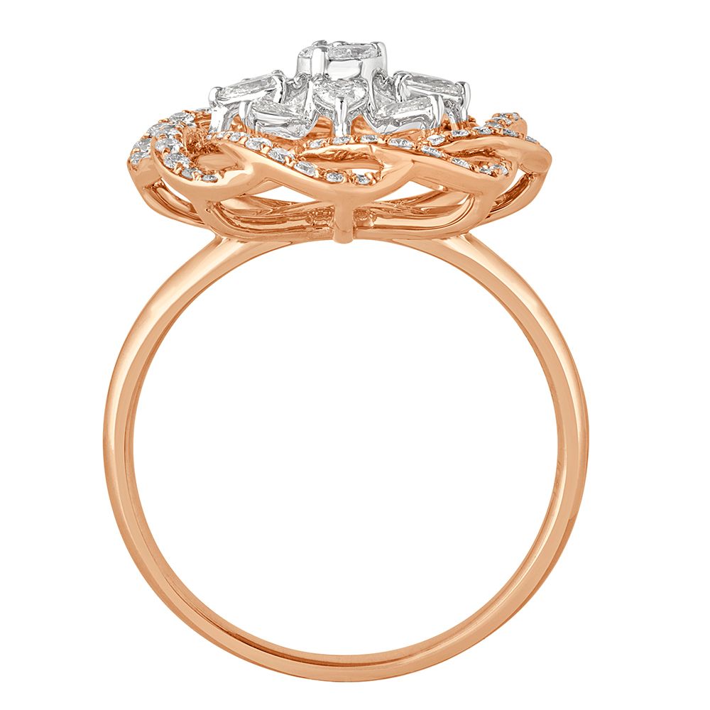 Classic Rose Gold Petalled Ring-Rings-ORG22338