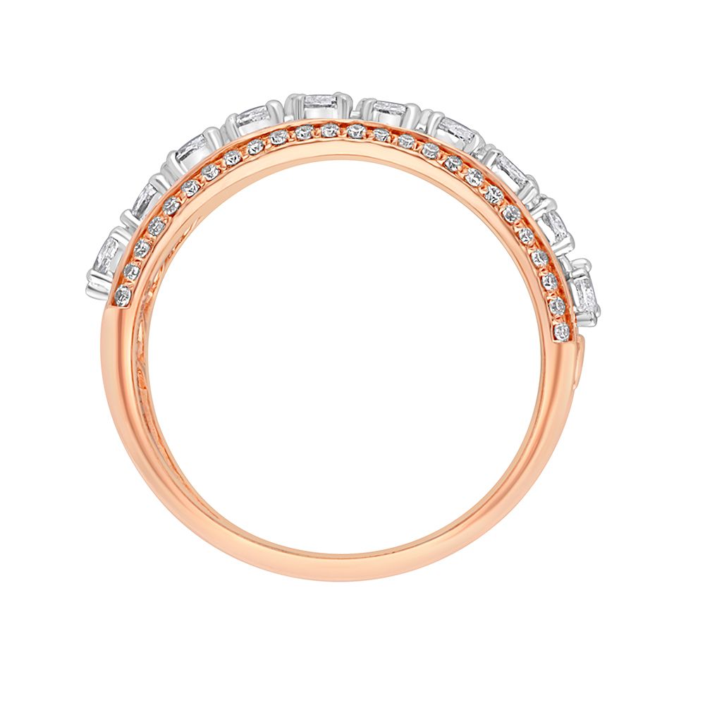 Classy Diamond Finger Ring in Rose Gold-Rings-ORG22339
