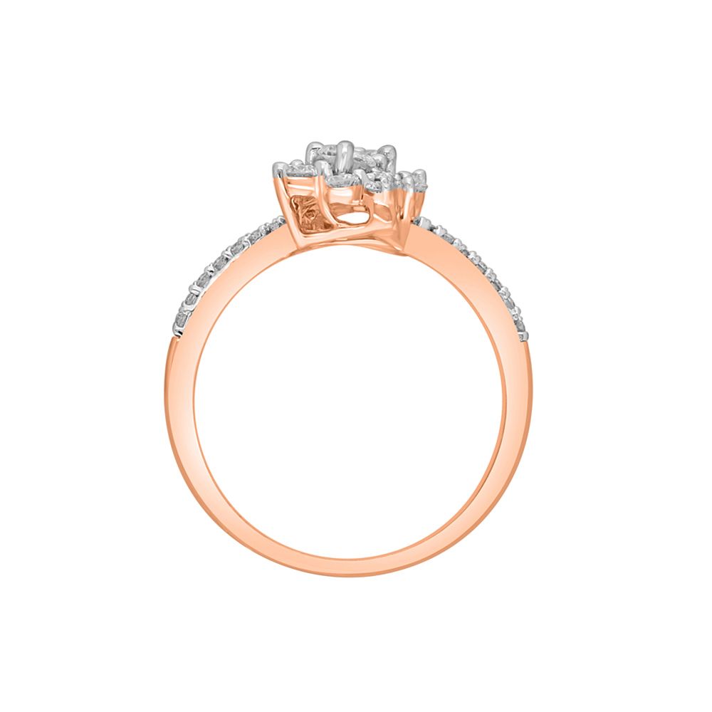 Circular Diamond Ring in 18KT Rose Gold-Rings-ORG22342