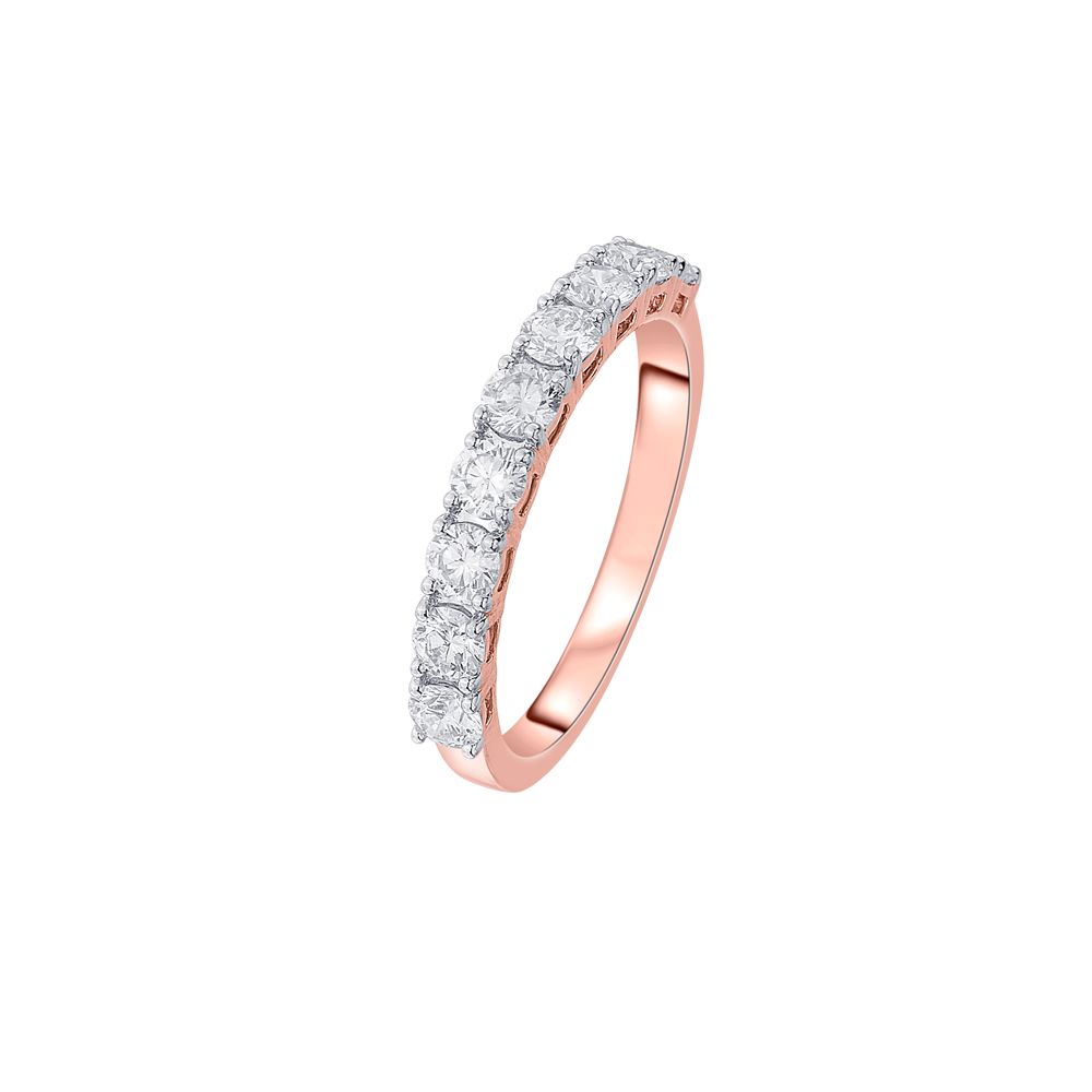 Delicate Diamond Finger Ring in 18KT Rose Gold-Rings-ORG23016
