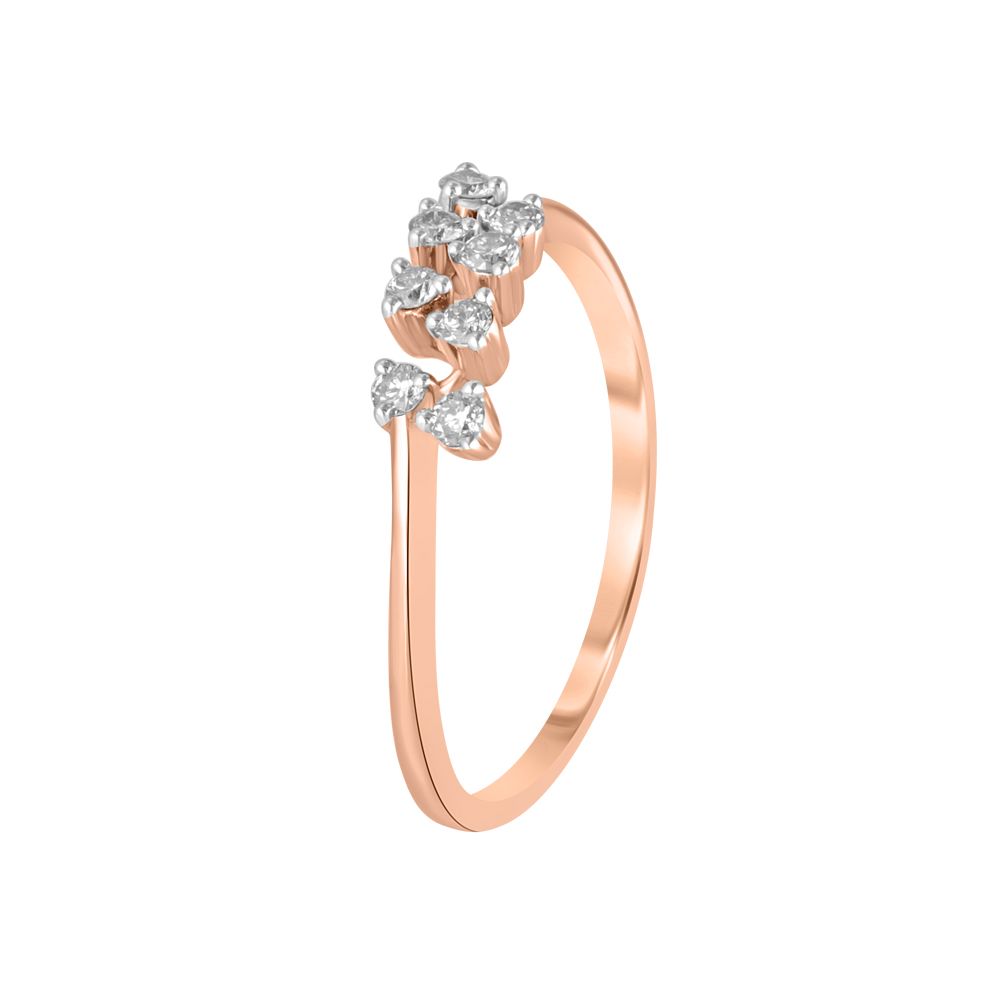 Slender Gold and Diamond Ring-Rings-ORG23027