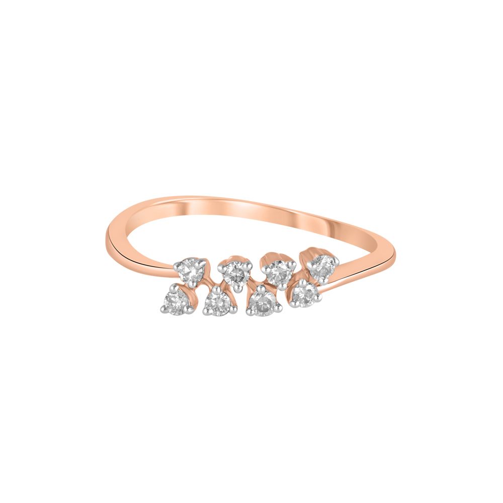 Slender Gold and Diamond Ring-Rings-ORG23027