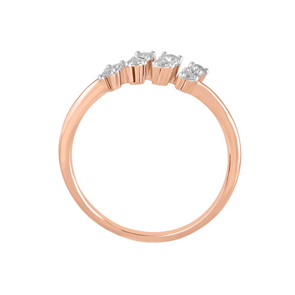 Slender Gold and Diamond Ring-Rings-ORG23027