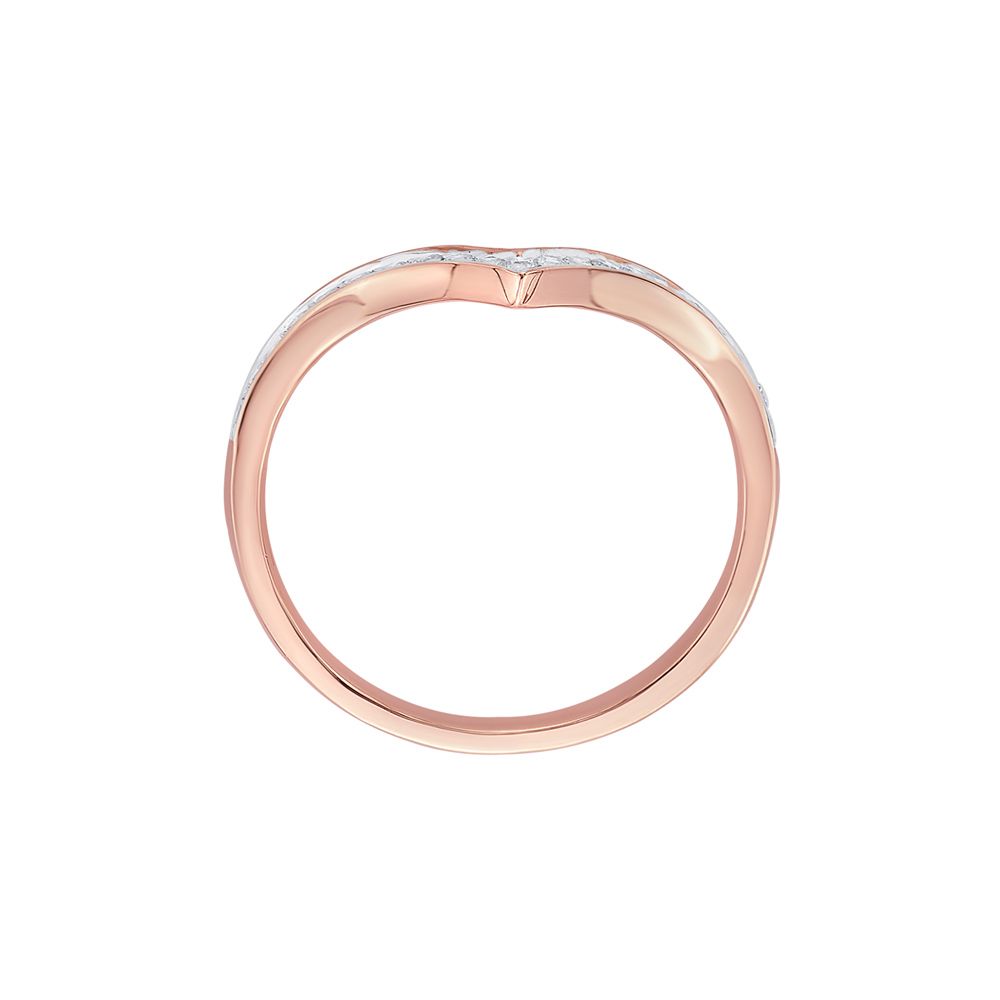 Charming 14KT Rose Gold and Diamond Finger Ring-Rings-ORG23034-D900XHC