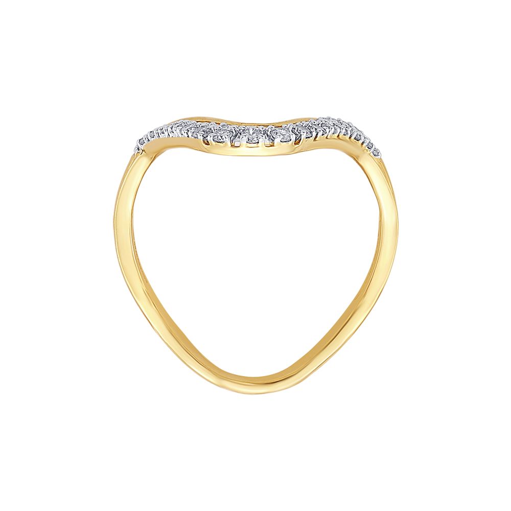 18KT Yellow Gold Diamond Finger Ring-Rings-ORG23036