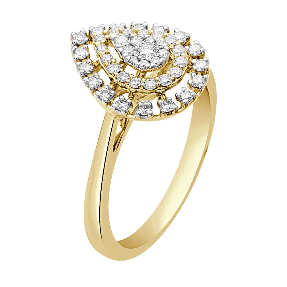 Dewdrop Design Diamond Ring Ring-Rings-ORG23043
