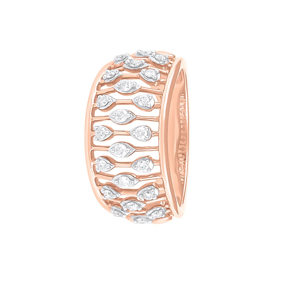 Dazzling Affection Rose Gold And Diamond Ring-Rings-ORG23047