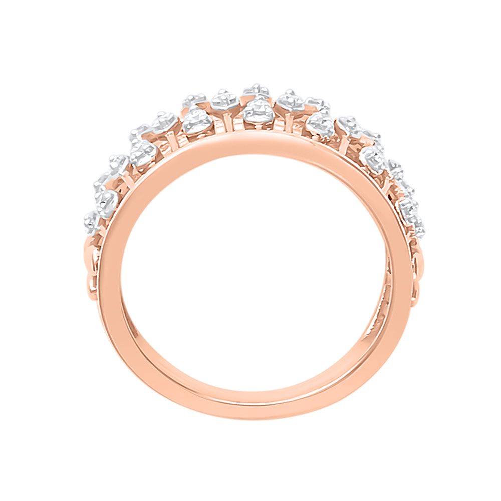 Dazzling Affection Rose Gold And Diamond Ring-Rings-ORG23047