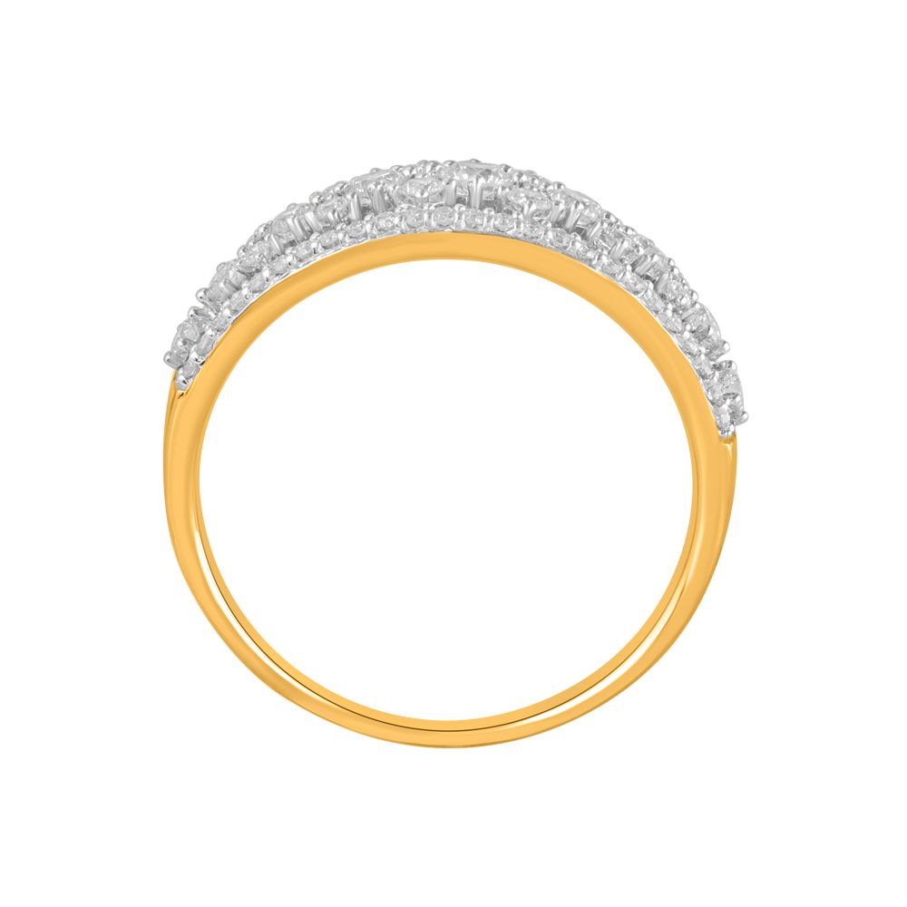 Charming 18KT Yellow Gold and Diamond Finger Ring-Rings-ORG23050