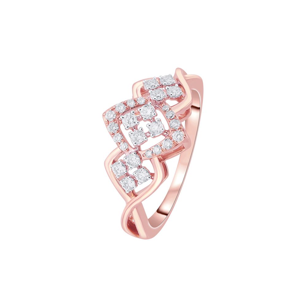 Crown Design Diamond Finger Ring-Rings-ORG23056
