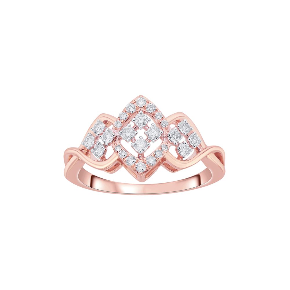 Crown Design Diamond Finger Ring-Rings-ORG23056